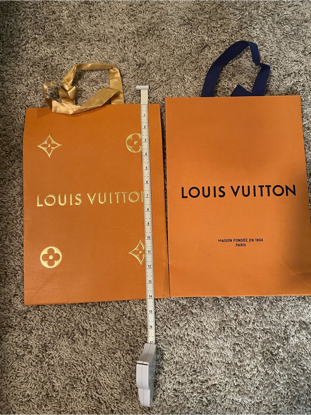 2 Louis Vuitton retail shopping bags